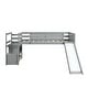 preview thumbnail 18 of 19, Contemporary Design Twin Low Loft Bed with Stairs and Slide, Sturdy Construction & Safety Guaranteed, Maximized Space