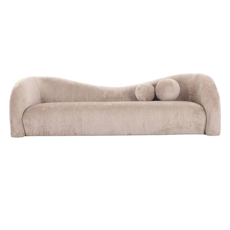 Divani Casa Calico Contemporary Beige Fabric 4-Seat Sofa