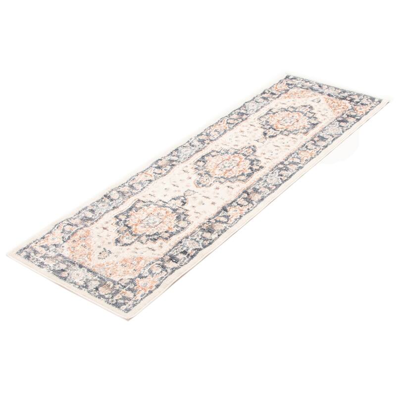 ECARPETGALLERY Machine Woven Heriza Ivory Area Rug