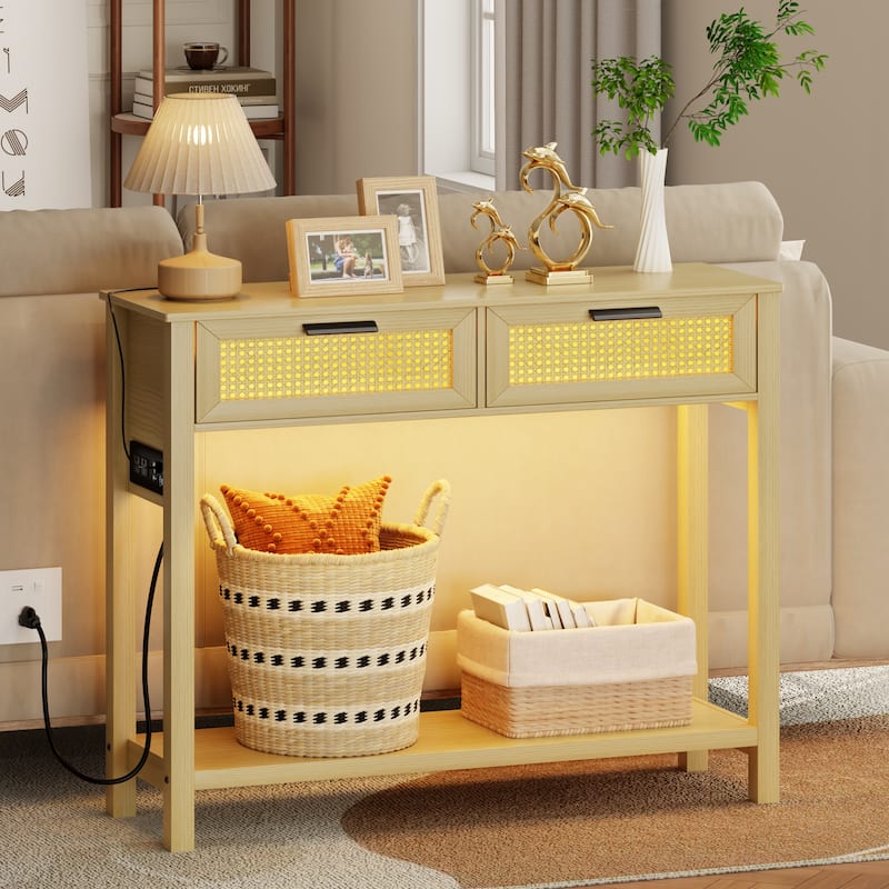 39.37"console Table With Light