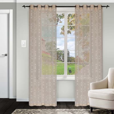 Superior Duhamel Sheer Grommet Curtain Panel - (Set of 2)