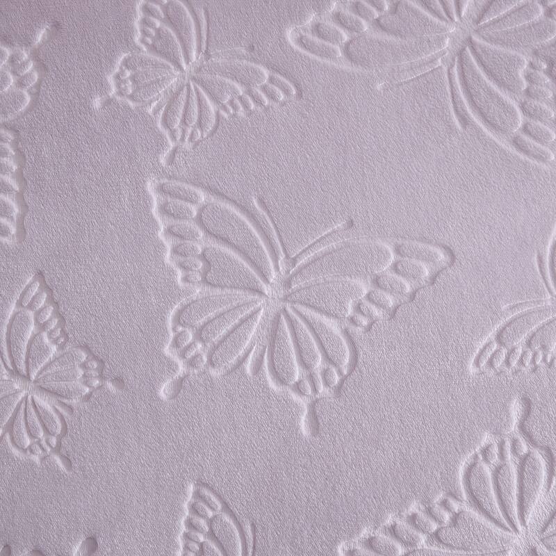 Betsey Johnson Butterfly Embossed Purple Comforter Set