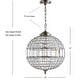 preview thumbnail 25 of 26, Juliette Crystal/Metal LED Pendant Pendant, Antique Brass by JONATHAN Y