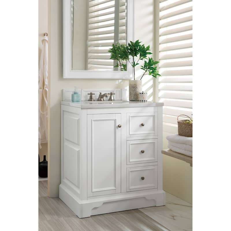 James Martin Vanities De Soto 30" Single Vanity, Bright White