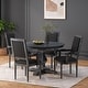 preview thumbnail 2 of 62, Mores Upholstered 5 Piece Circular Dining Set by Christopher Knight Home Gray/Black