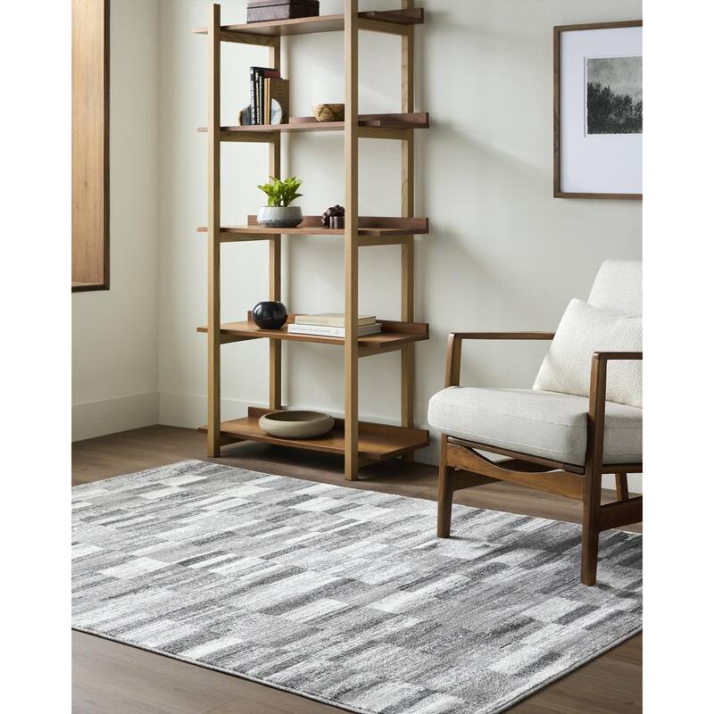 Livabliss Monte Carlo Modern & Contemporary Area Rug - Medium Gray - 7'10" x 10'2"