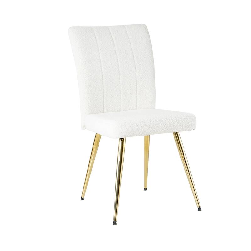 Modern Teddy Upholstered Dining Chair with Metal Legs (set of 4) - N/A