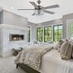 preview thumbnail 10 of 9, River of Goods Roxsie 52-inch Satin Nickel LED Chandelier Ceiling Fan - 52"L x 52"W x 18.25"H - 52"L x 52"W x 18.25"H
