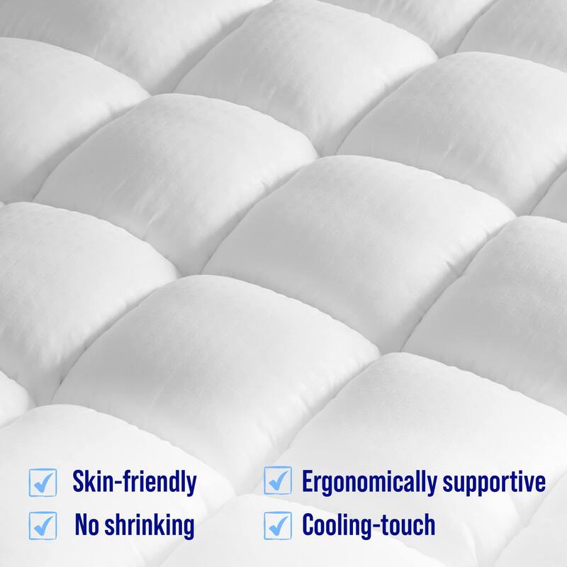 Extra Thick&Down Alternative Mattress Topper With 8-21 Inch Deep Pocket