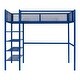 preview thumbnail 3 of 7, Blue Modern Style Twin Size Multi-functional Loft Bed with 4-Tier Shelves, Workstation, and Storage, Sturdy Metal Frame