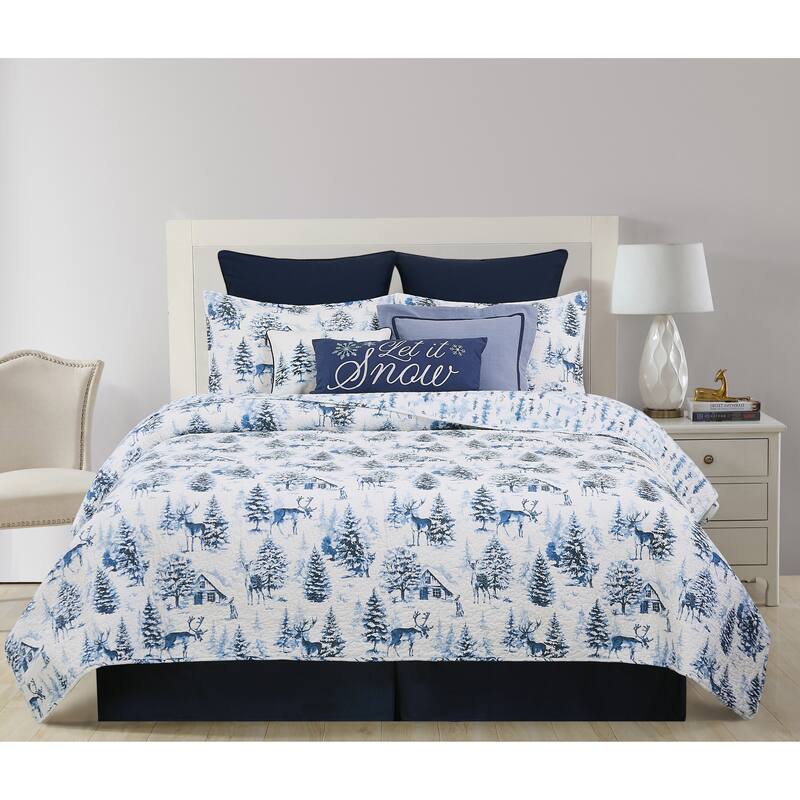 Frasier Cotton Quilt Set - Reversible and Machine Washable