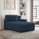 preview thumbnail 36 of 190, Modern Modular Sectional Sofa Corduroy Chaise Lounges Right Facing - Navy Chaise