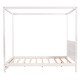preview thumbnail 8 of 16, Modern Canopy Platform Bed with Headboard - Solid Pine Construction