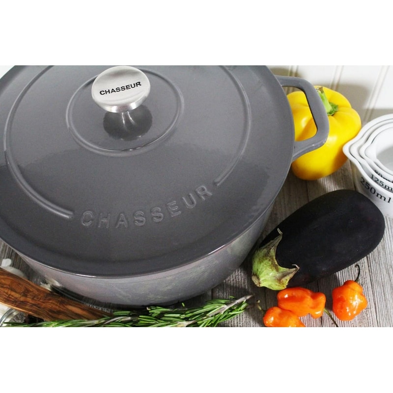 Chasseur Chasseur Cast Iron 11.5-in Cast Iron Grill Pan with Lid