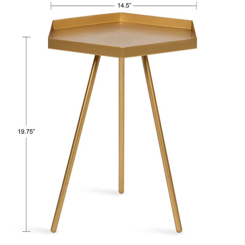Kate and Laurel Kashvi Metal Hexagon Side Table