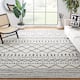 SAFAVIEH Arizona Shag Lotta Moroccan 1.2-inch Thick Rug - 10' x 14' - Ivory/Black