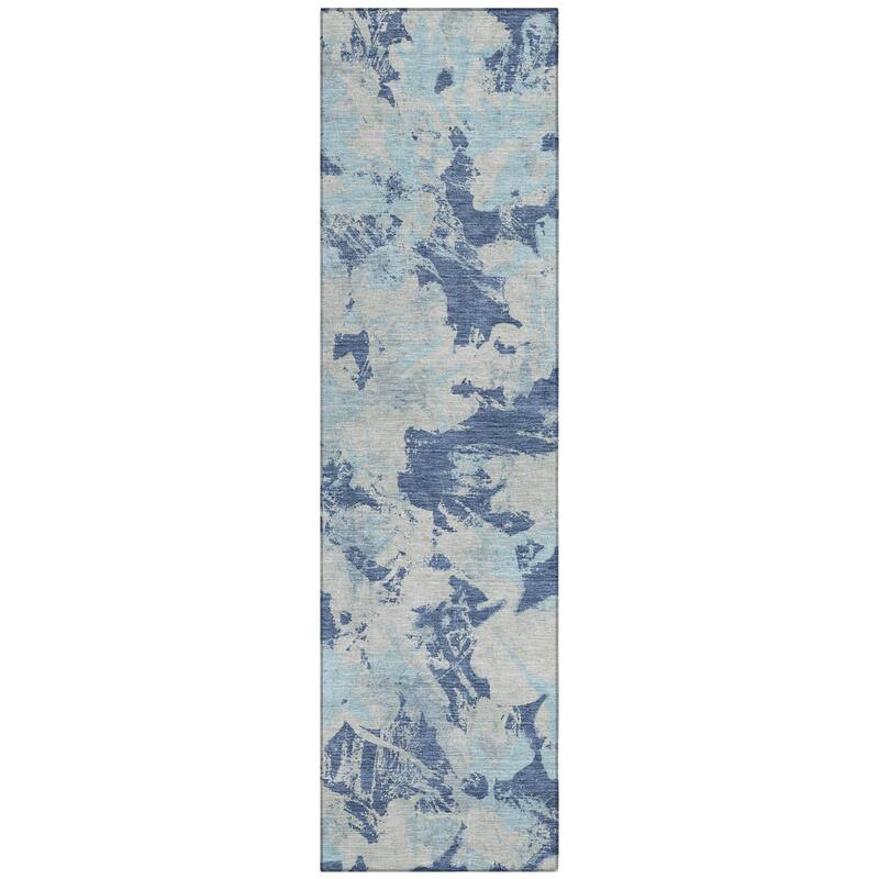 Machine Washable Indoor/ Outdoor Chantille Abstract Contemporary Rug