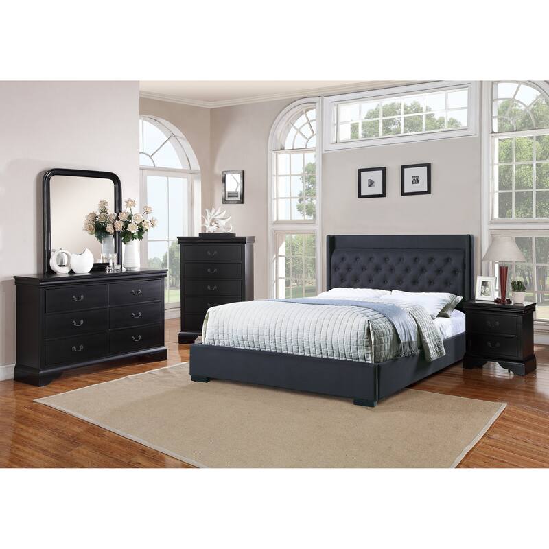 Contemporary Style,Bedroom Tall Chest Of Five Drawers,Solid Wood Storage Shelves,Sturdy Construction