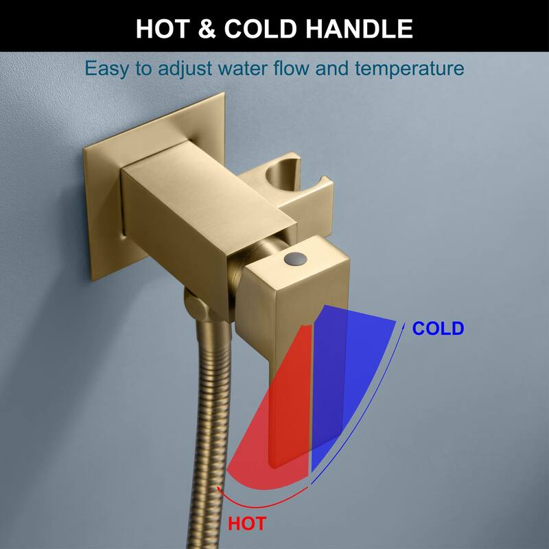 Handheld Bidet Sprayer Stainless Steel Bidet Hand Held Sprayer for Toilet Shattaf Toilet Attachment With Mixer Valve