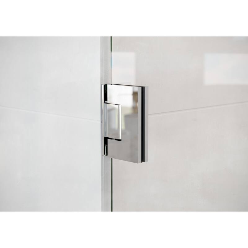 Glass Warehouse 78" x 62.75" Frameless Towel Bar Shower Door - Wall Hinge