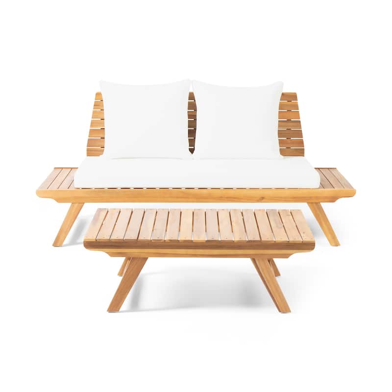 Sedona Acacia Wood 2-piece Outdoor Patio Set by Christopher Knight Home