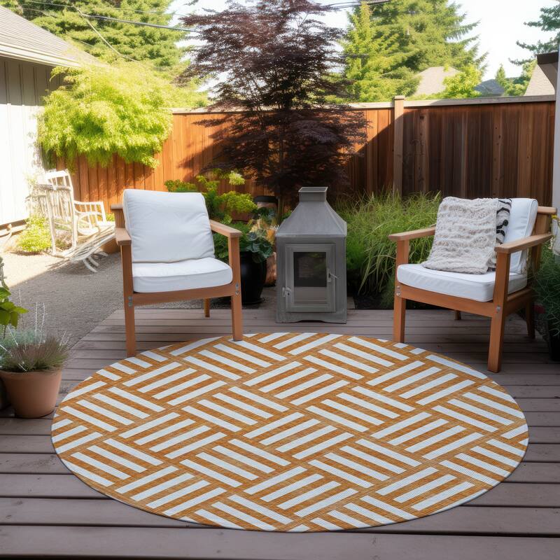 Machine Washable Indoor/ Outdoor Chantille Geo Modern Rug