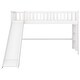 preview thumbnail 5 of 13, Twin Loft Bed with Ladder and Slide White Platform Bed