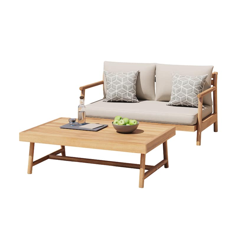 Christopher Knight Home - Delano Outdoor Acacia Wood Patio Set
