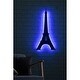 preview thumbnail 2 of 1, 27.2" Handmade Eiffel Tower Led on Wood Wall Décor - 0.1" x 12.6" x 27.2"