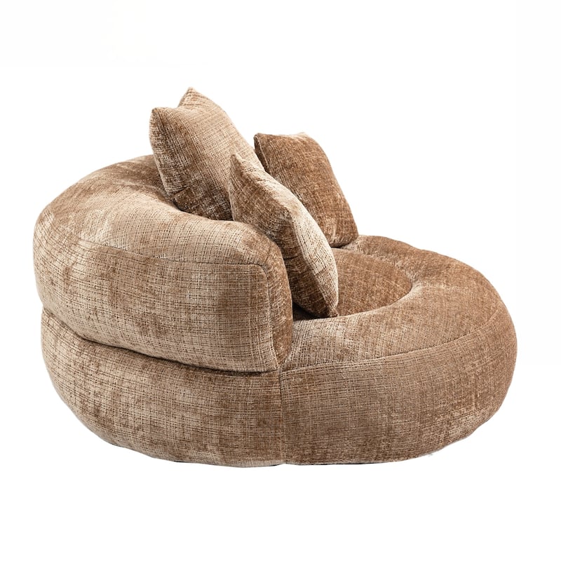 Lazy Sofa Durable Comfort Lounger High Back Bean Bag Chair Couch With Three Pillows for Adults and Kids, Indoor & Outdoor