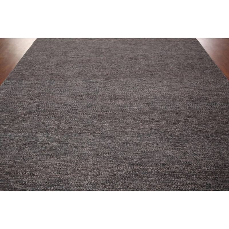 Gabbeh Modern Area Rug Hand-Knotted Wool Carpet - 9'0" X 12'3"
