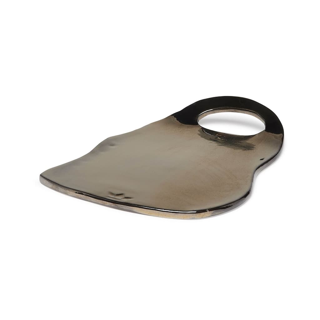 Board Ceramic Dinner Plate Ted - Platinum - Platinum