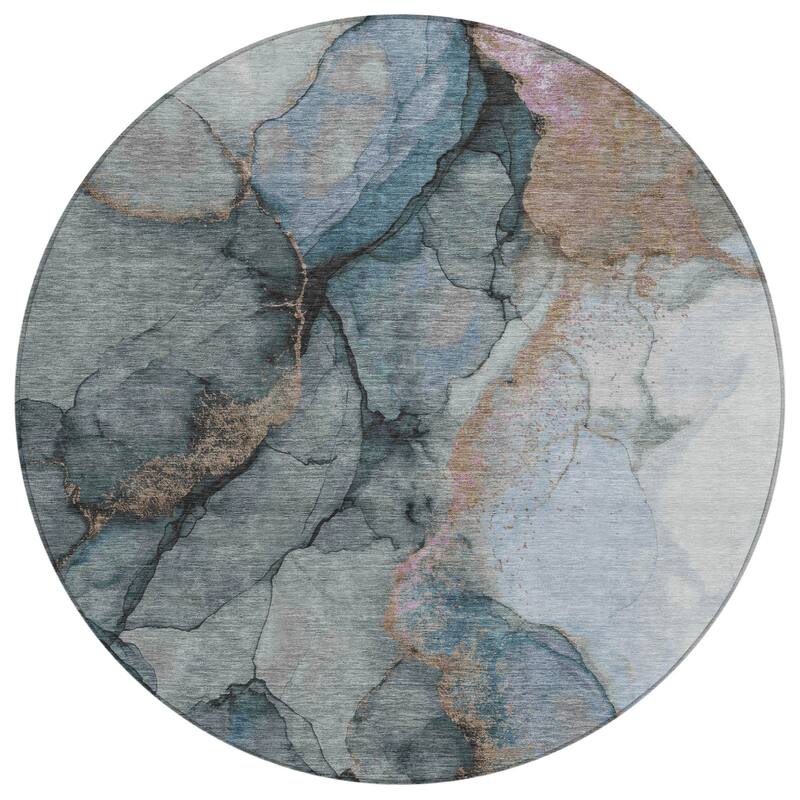 Machine Washable Indoor/ Outdoor Modern Brush Chantille Rug