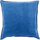 Harrell Solid Velvet 22-inch Feather Down or Poly Filled Pillow - Denim - Polyester