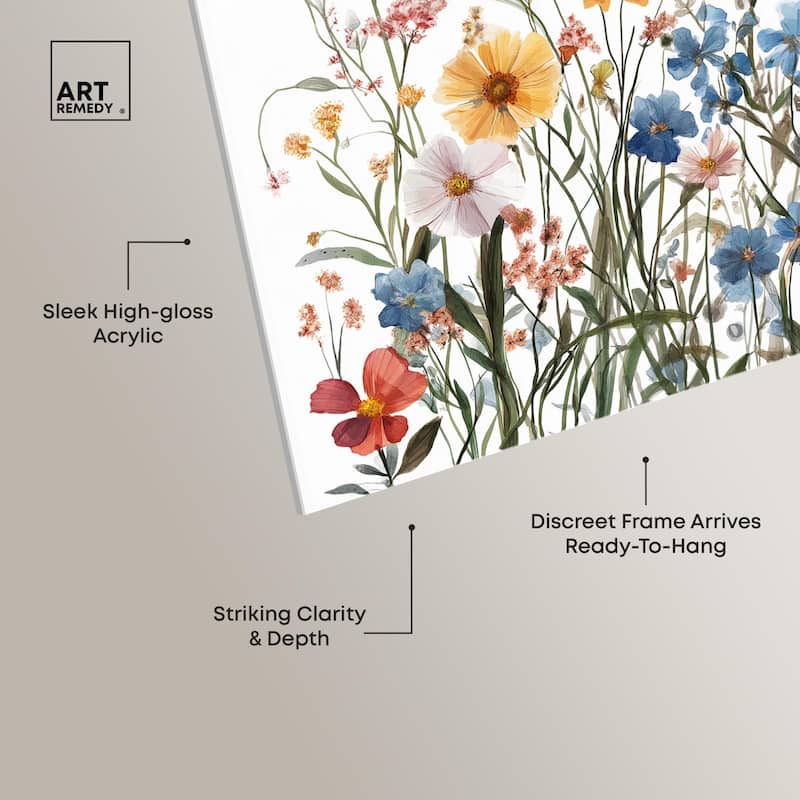 Garden of Fluttering Acrylic by Art Remedy, Ready to Hang