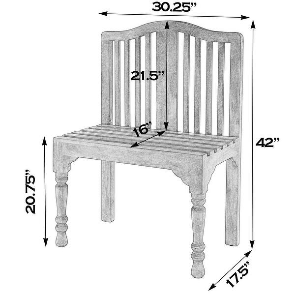 Handmade Butler Roseland Blue Wood Bench (India) - Bed Bath & Beyond ...