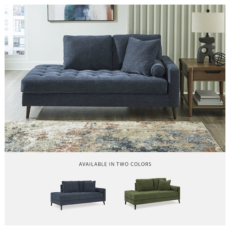 Signature Design by Ashley Bixler Blue Right-Arm Facing Corner Chaise - 37"W x 75"D x 37"H