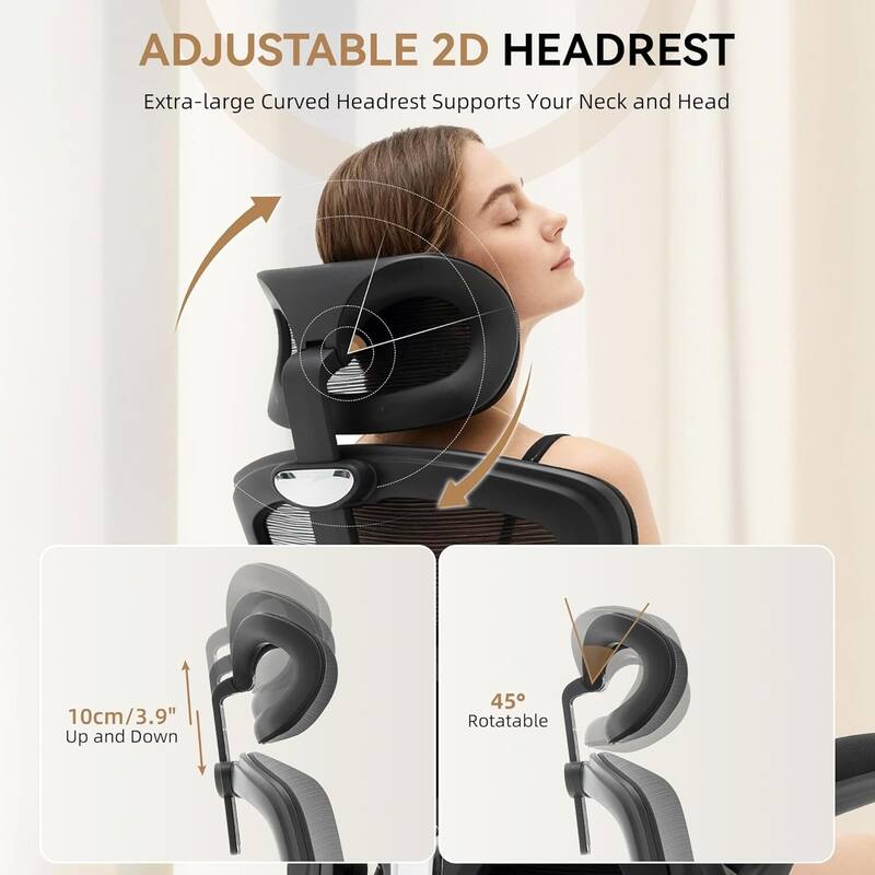 Ergonomic Desk Office Chair, High-Back Computer Gaming Chair for Home, Office, Gaming