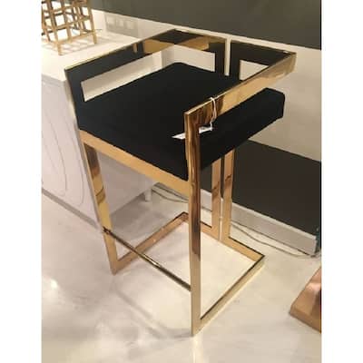 Modern Harvey Stool Black and Gold ( counter Height)