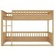 preview thumbnail 6 of 11, Wooden Bunk Bed with Ladder, Guardrails, and Detachable Design for Kids or Guest Room