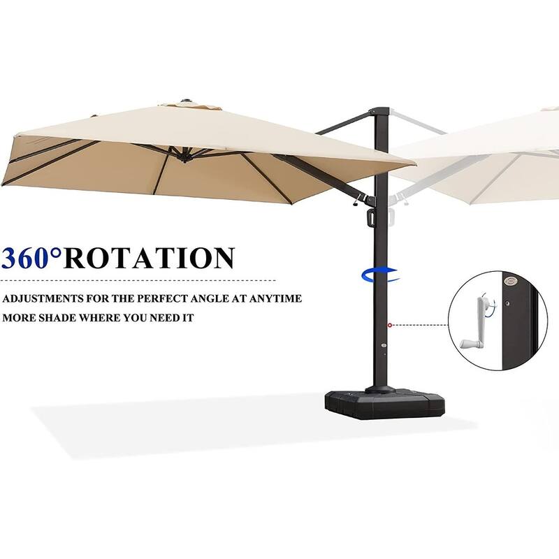 PURPLE LEAF Patio Cantilever Offset Umbrella with 360degree Rotation Bed Bath & Beyond 37496741