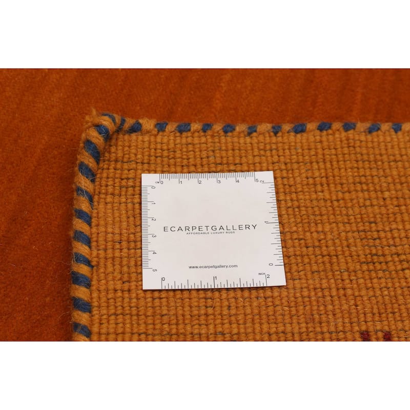 Kashkuli Gabbeh Orange Rug 4'0" x 5'7" - 4'0 x 5'7
