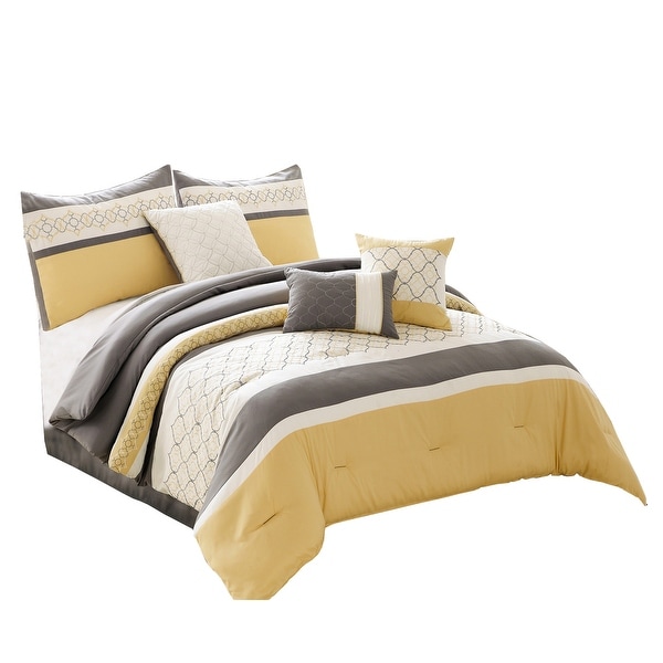 Adam 8-PC Twin-Full-Queen-King Bed Comforter Set w/ Sheets & Pillowcases 