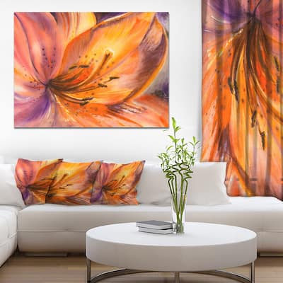 Orange Lily Flower - Art Floral Canvas Print