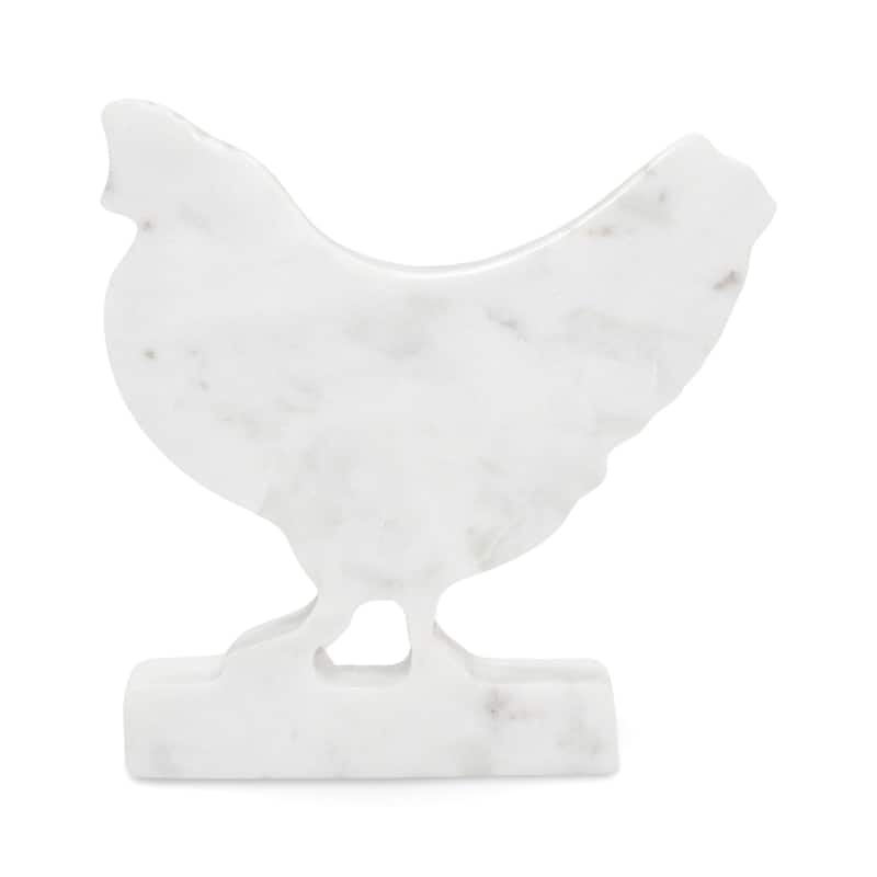 White Marble Rooster-White