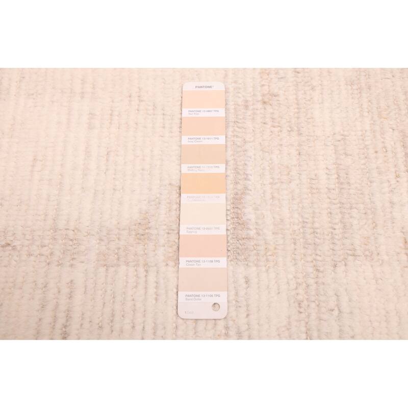 ECARPETGALLERY Hand-knotted Pak Finest Marrakesh Ivory Wool Rug - 7'11 x 10'2