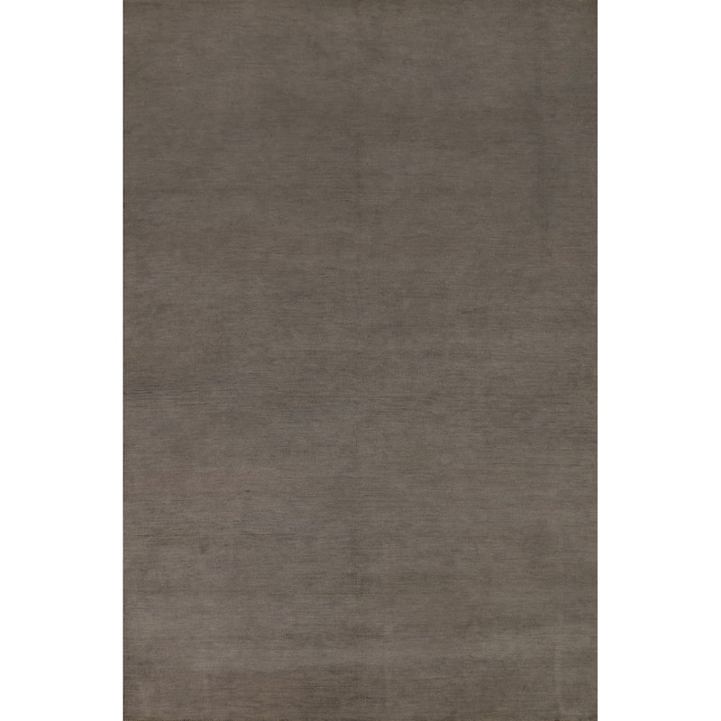 Modern Gabbeh Oriental Area Rug Handmade Grey Wool Carpet - 6'0" x 9'0"