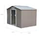 Outsunny 9'x6' Metal Outdoor Backyard Garden Utility Storage Tool Shed with Large Design & Weather-Resistance, Grey