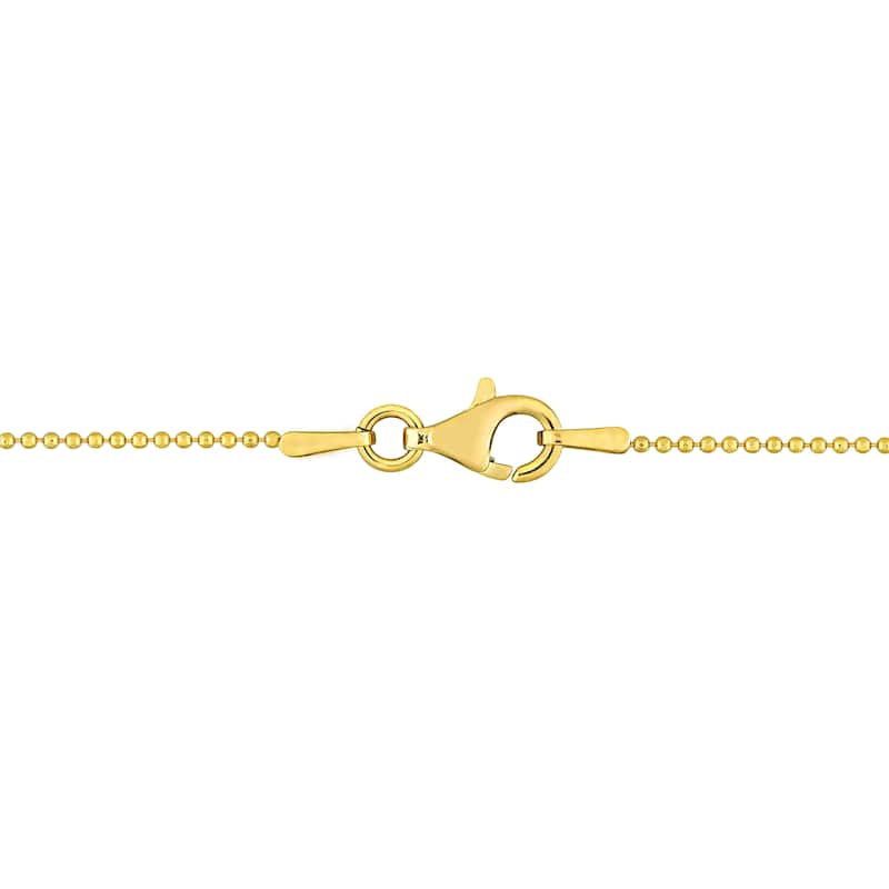 Miadora 18kt Yellow Gold Plated Sterling Silver Ball Chain Men's Bracelet