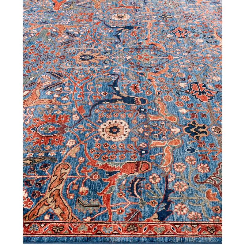 Serapi One-of-a-Kind Hand-Knotted Area Rug - Blue - 8' 10" x 11' 11"